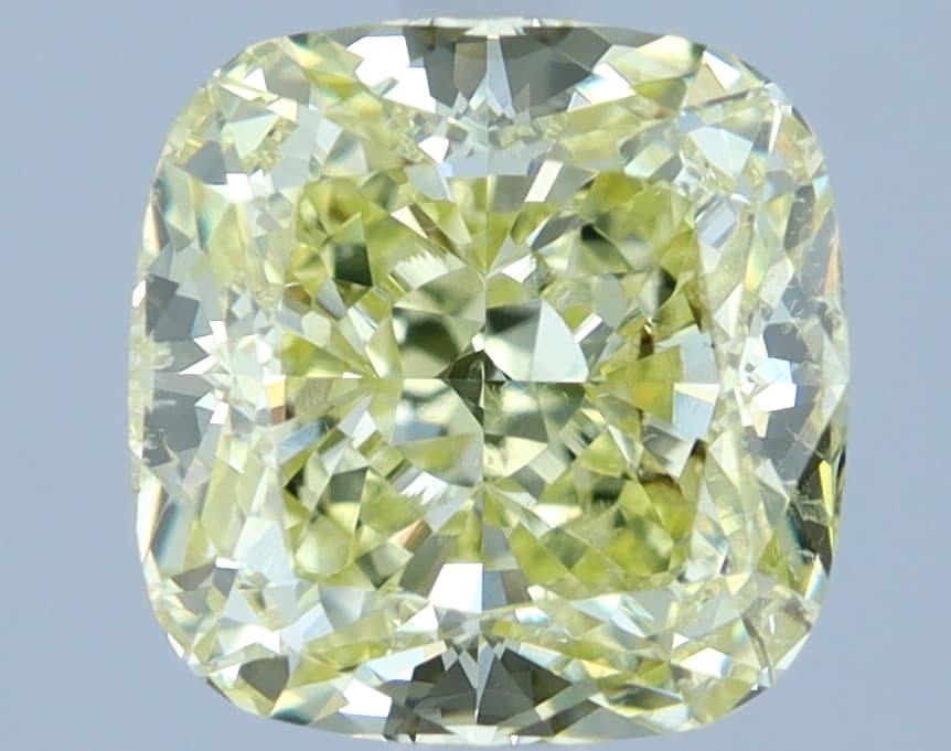 2.21 ct Cushion, Fancy Yellow SI2